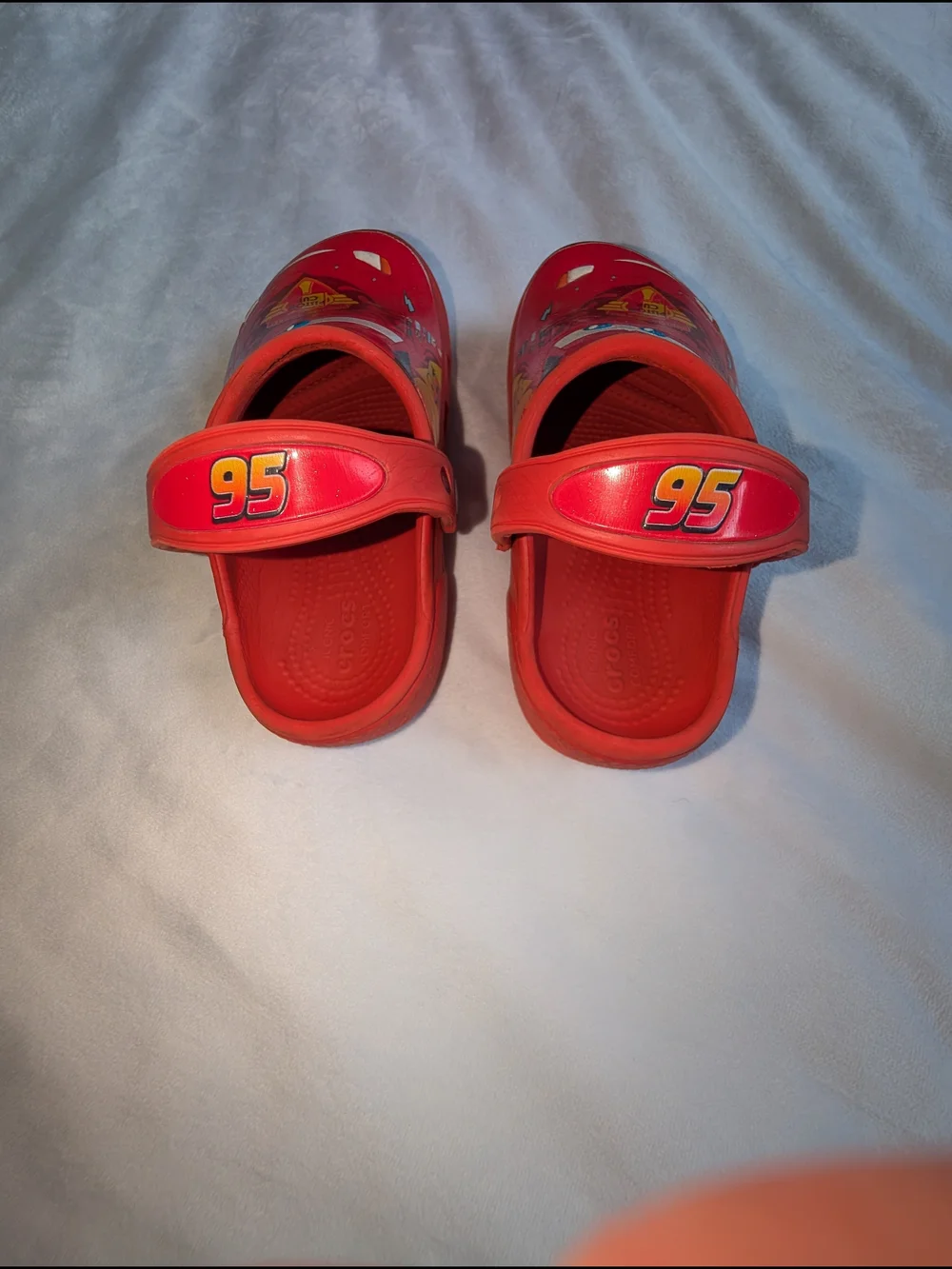Children Size C12 Crocs Lighting Mcqueen Disney Pixar Cars Priston Cup Red